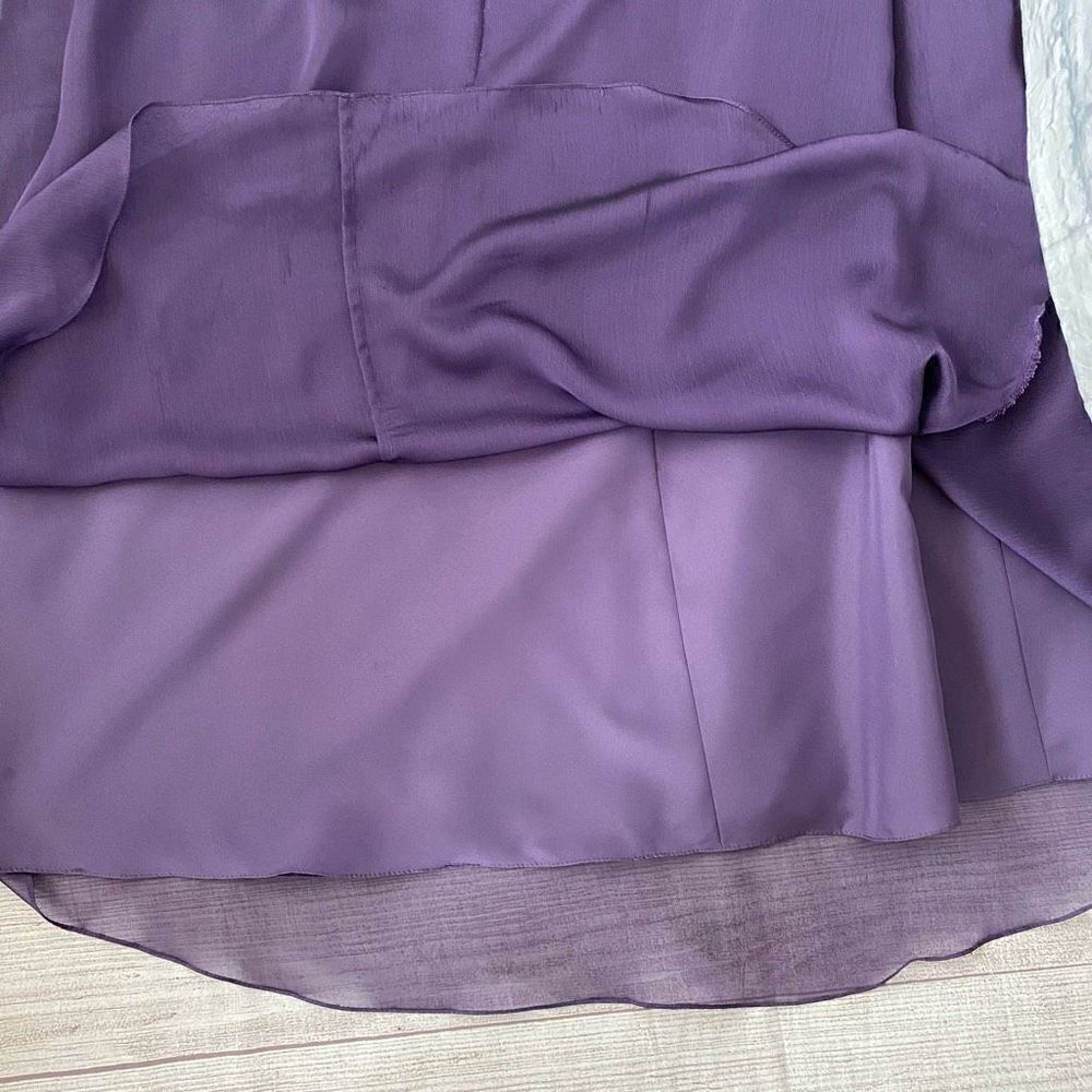 Bari Jay women 8 raised flower halter top empire waist floor length dress purple - Picture 11 of 15